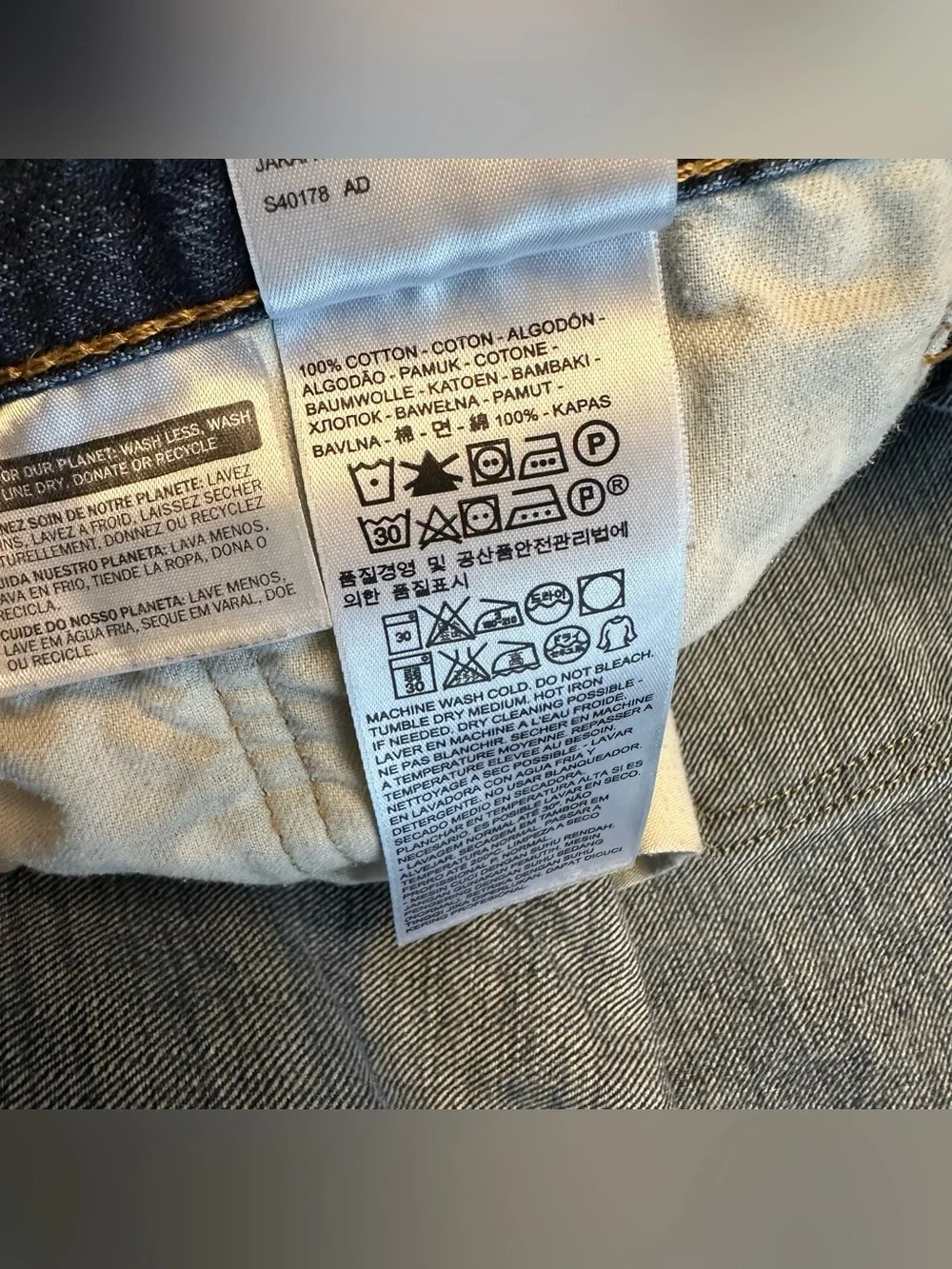 Levi's 559 Relaxed Straight Blue Dark Wash Denim Jeans Big and Tall 50x30 Casual